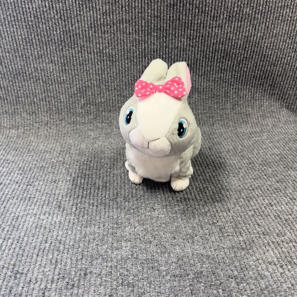 Club Petz BETSY The Gray BUNNY 10” Plush Rabbit IMC Toys Interactive Embroidered - Picture 1 of 13